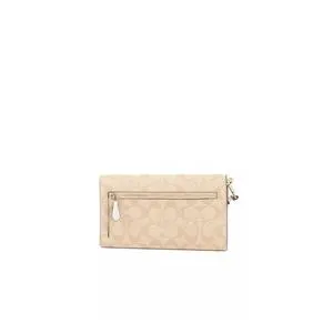 Coach Signature Travel C1962 Envelope Wallet In Light Khaki Chalk