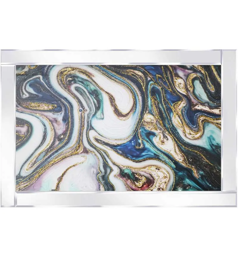 Contemporary Art Mirrored Frame