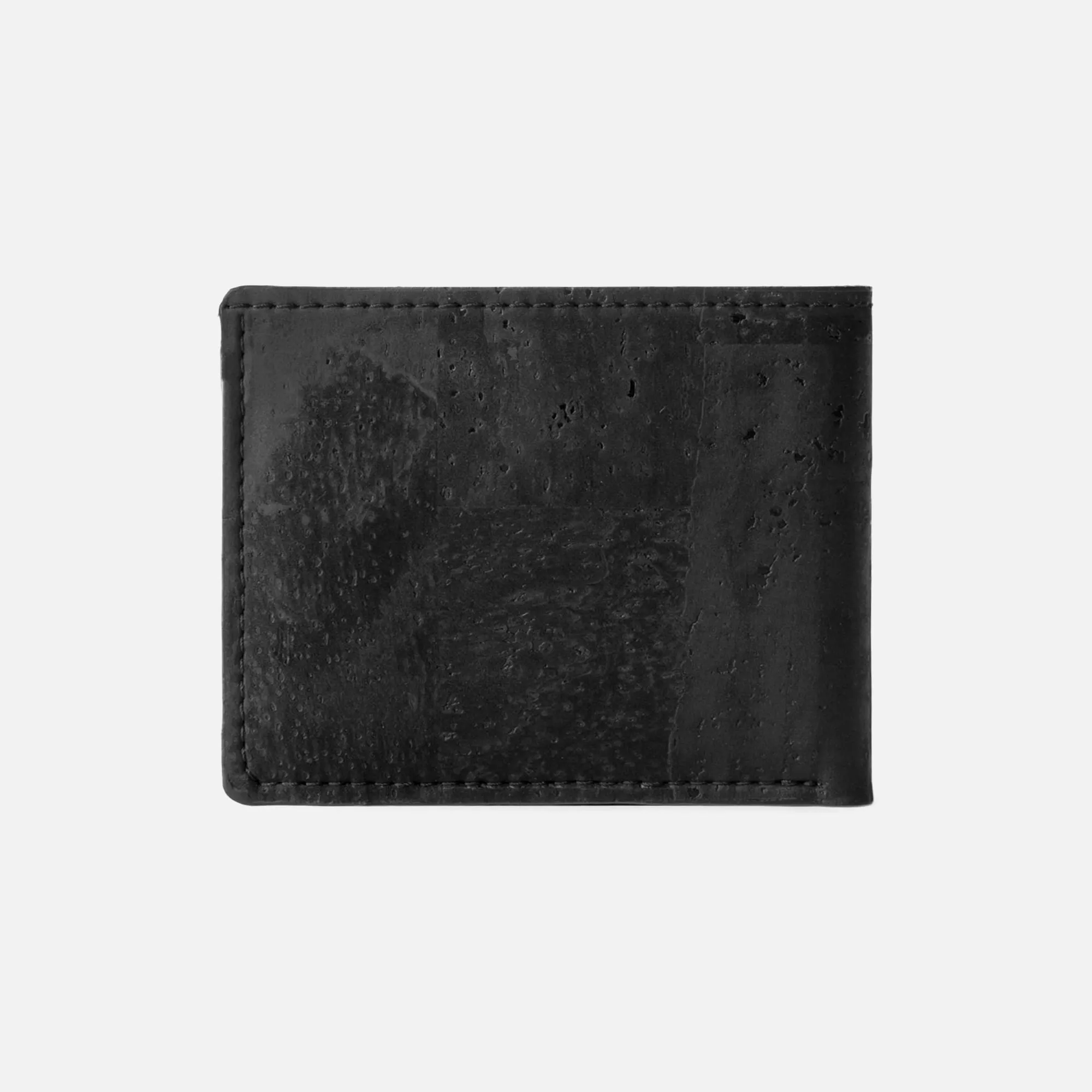 Corkor Vegan Cork Slim Bifold Wallet, Black