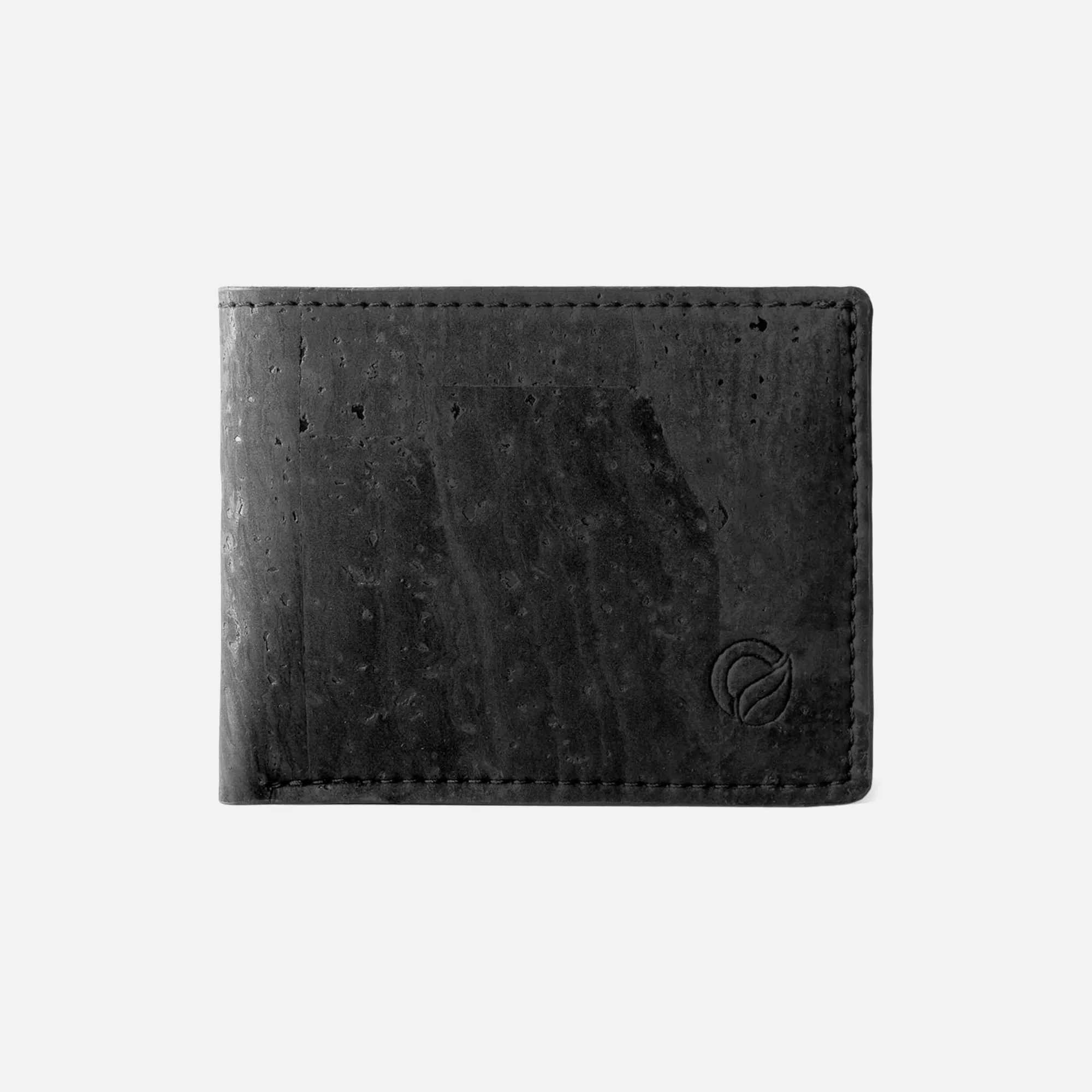 Corkor Vegan Cork Slim Bifold Wallet, Black