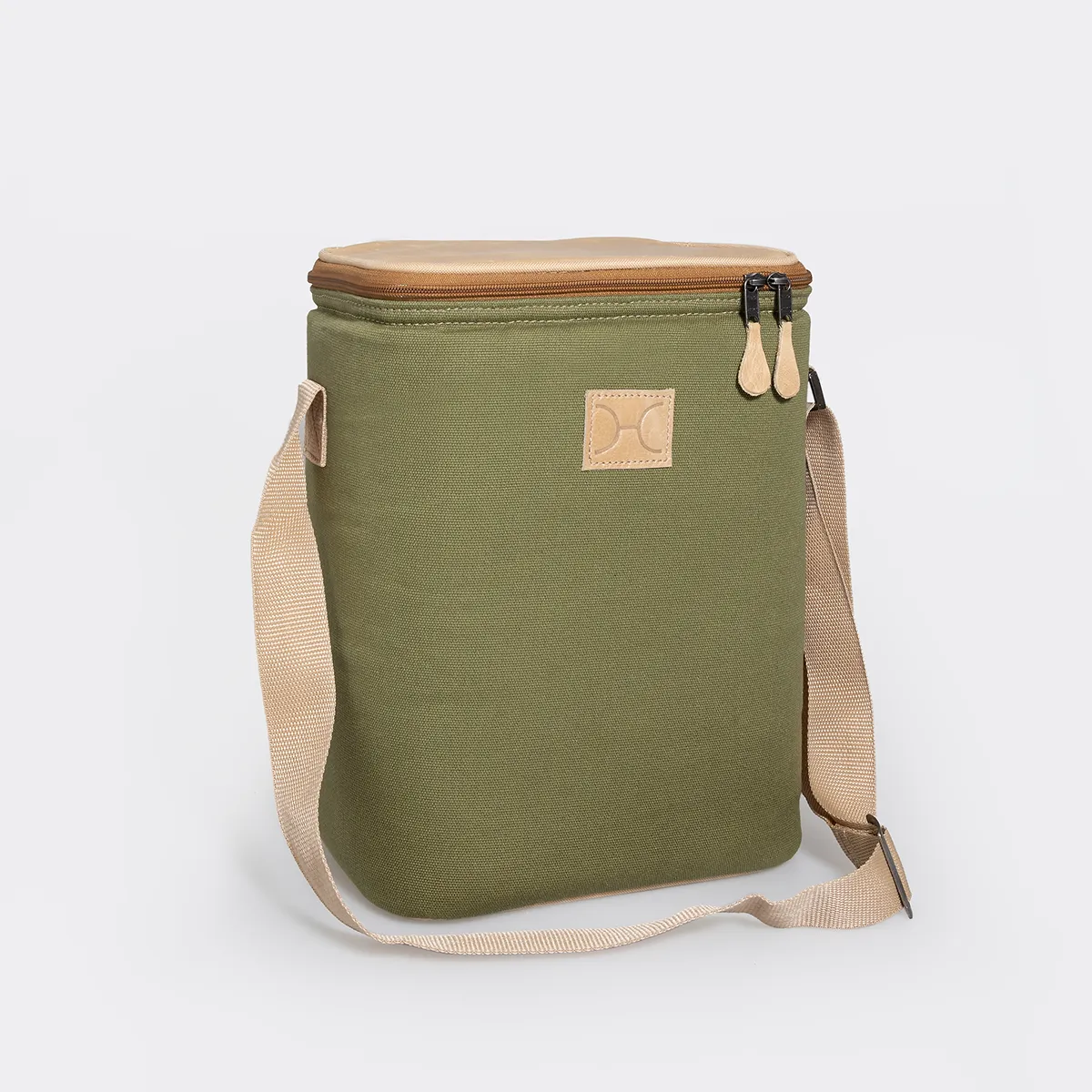 Corporate Long Tom Wine Cooler Canvas & Leather Hard Plastic Inner