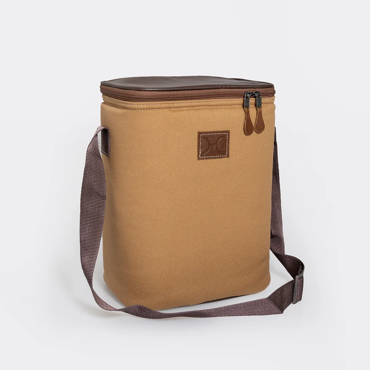 Corporate Long Tom Wine Cooler Canvas & Leather Hard Plastic Inner
