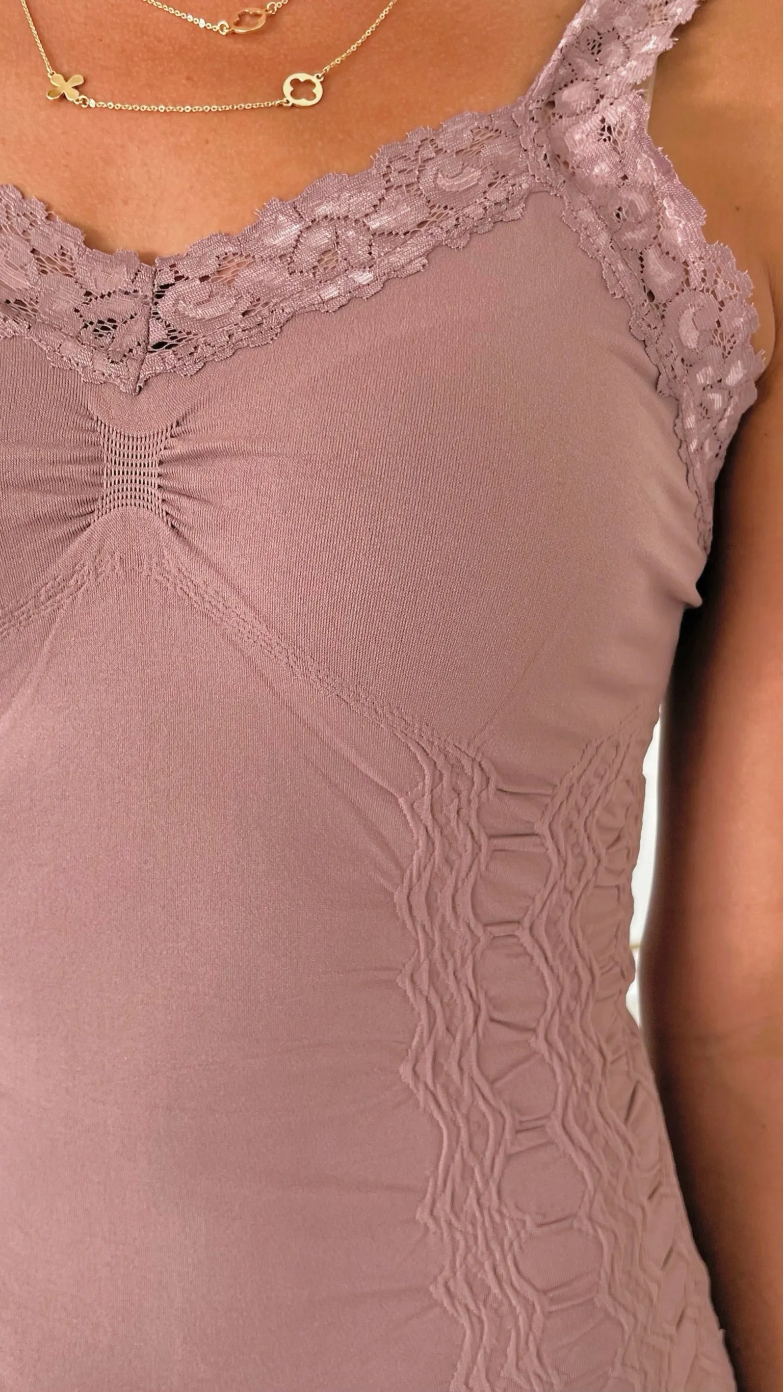 Crazy Beautiful Lace Cami - Mauve