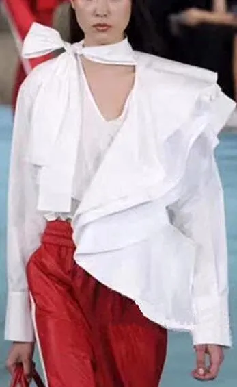 Crazy Ruffle Shirt, White
