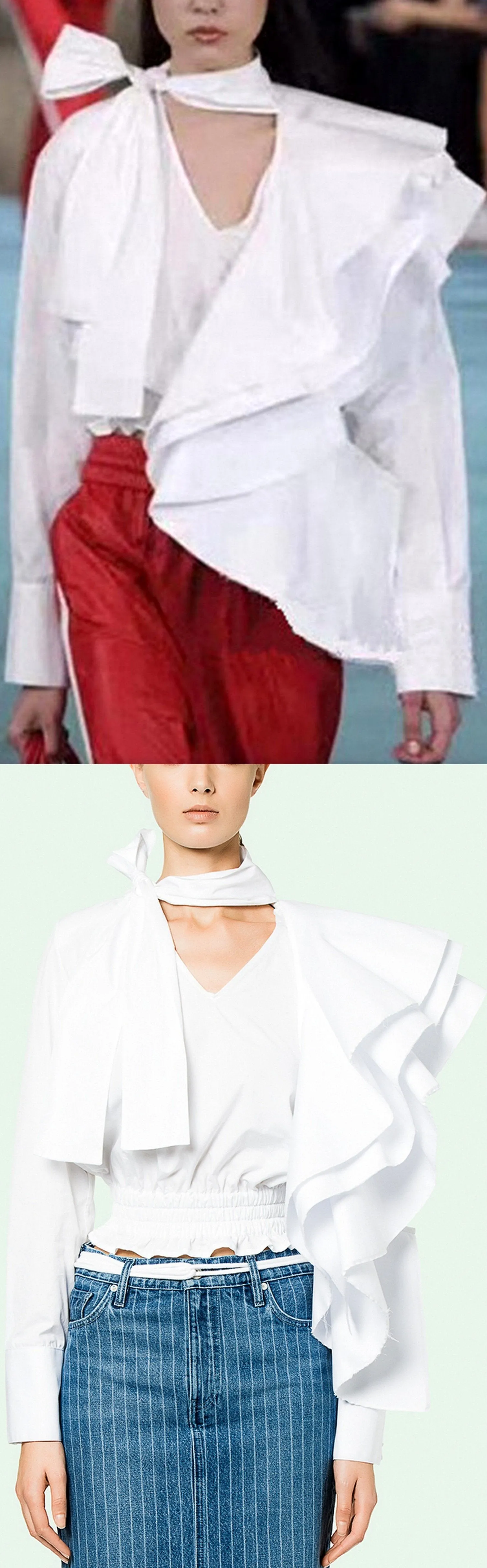 Crazy Ruffle Shirt, White