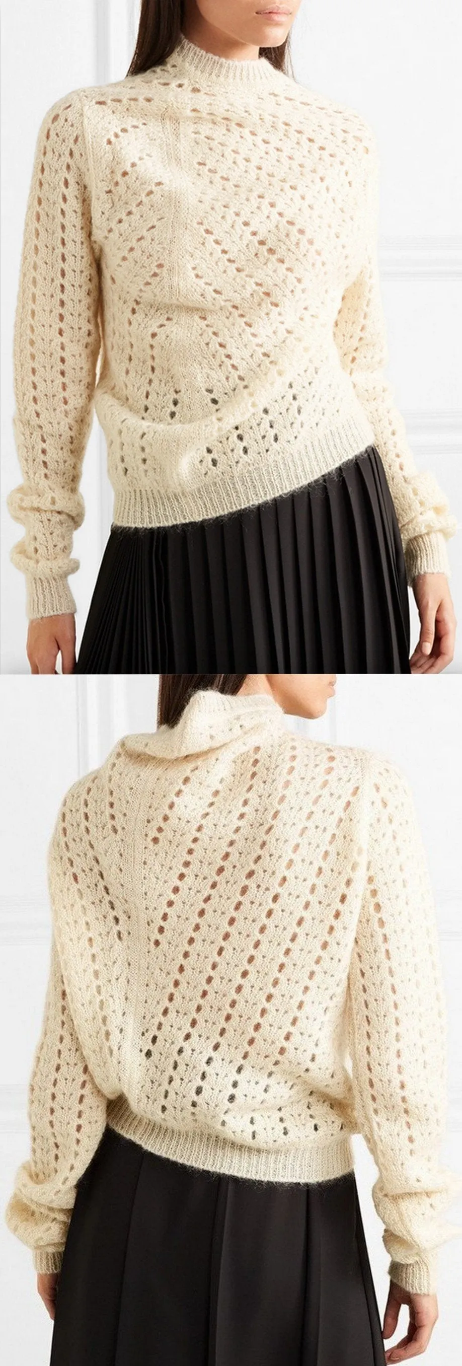 Cut-Out Asymmetrical Sweater