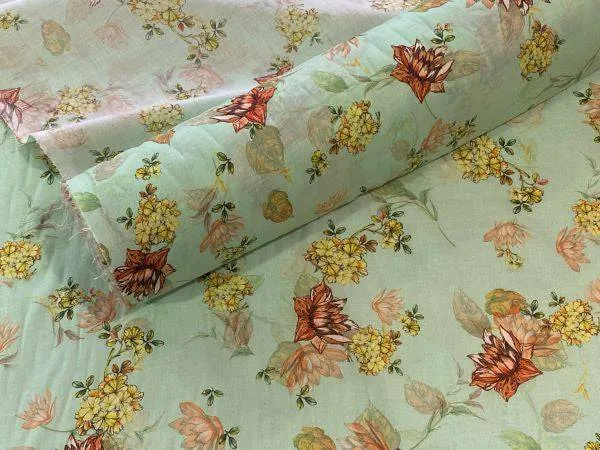 Distinctively Lotus - Digital Printed Cotton