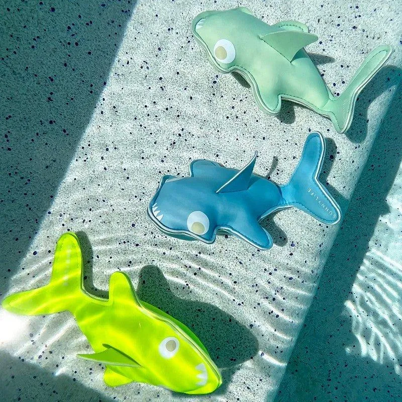 Dive Buddies (Set of 3) - Blue, Aqua, and Neon Yellow Salty the Shark
