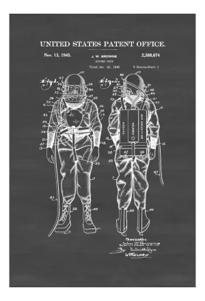 Diving Suit Patent 1945 - Patent Poster, Wall Decor, Diver Gift, Scuba Gift, Scuba Diver, Deep Sea Diver, Nautical Decor, Beach House Decor