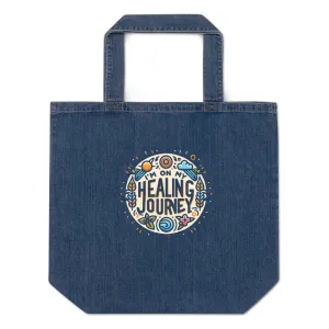 DUO MODERN "I'm On My Healing Journey" Organic Denim Tote Bag