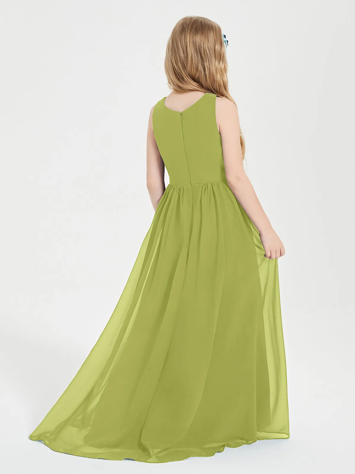 Exquisite Asymmetrical Junior Bridesmaid Dresses Scoop Neck Clover