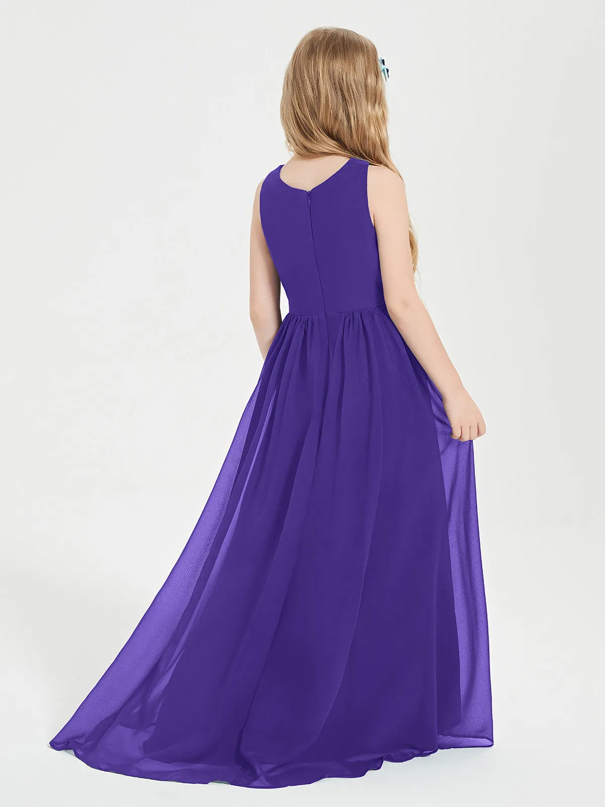 Exquisite Asymmetrical Junior Bridesmaid Dresses Scoop Neck Regency
