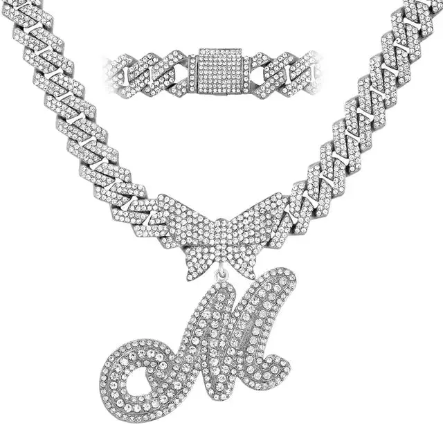 Exquisite Crystal Butterfly & Letter Necklace