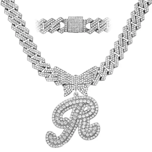 Exquisite Crystal Butterfly & Letter Necklace