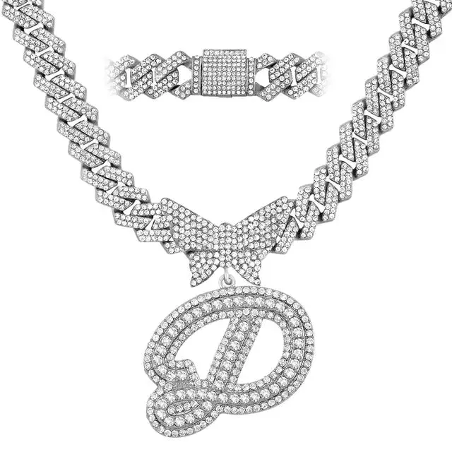 Exquisite Crystal Butterfly & Letter Necklace