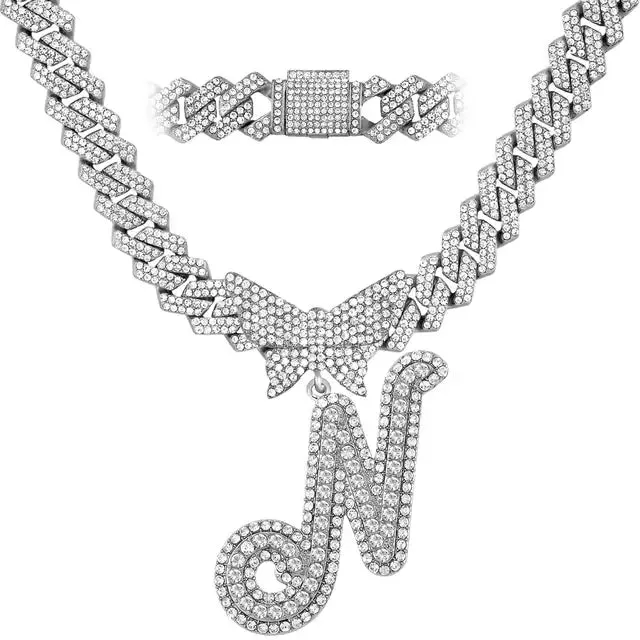 Exquisite Crystal Butterfly & Letter Necklace