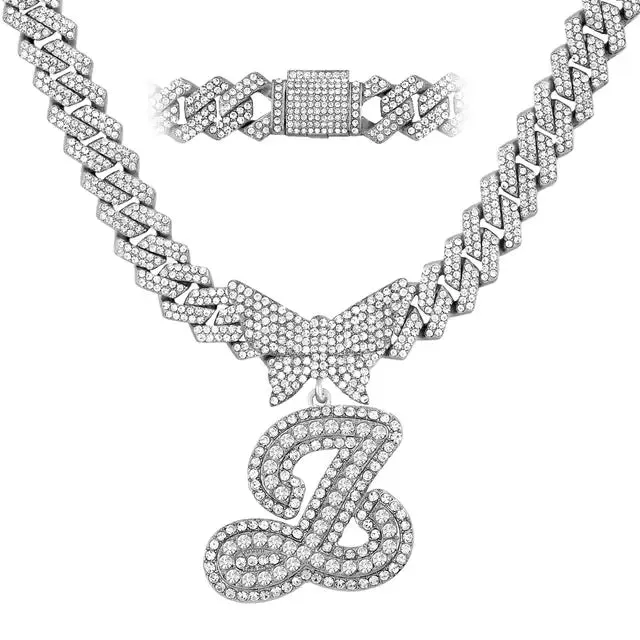 Exquisite Crystal Butterfly & Letter Necklace