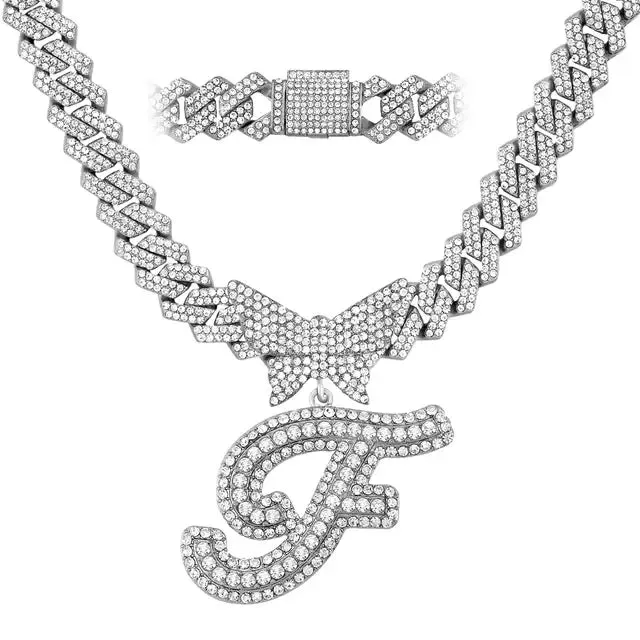 Exquisite Crystal Butterfly & Letter Necklace