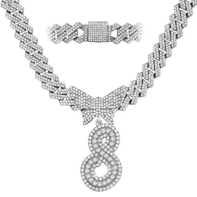 Exquisite Crystal Butterfly & Letter Necklace
