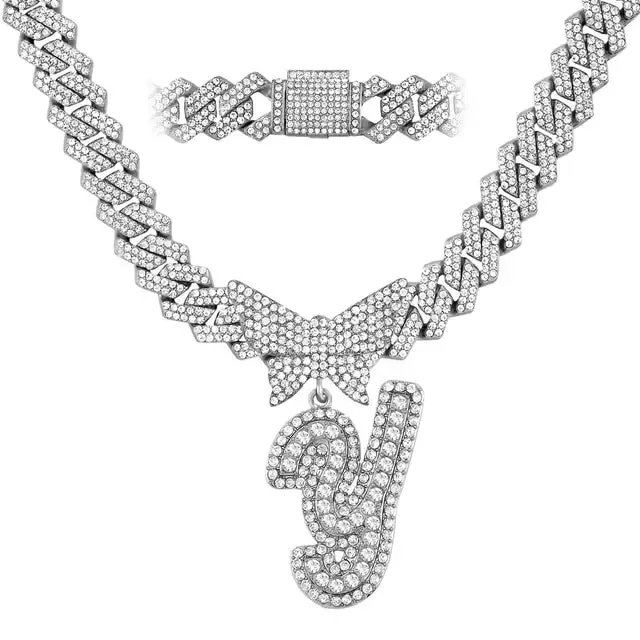 Exquisite Crystal Butterfly & Letter Necklace