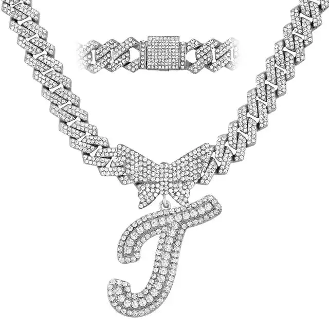 Exquisite Crystal Butterfly & Letter Necklace