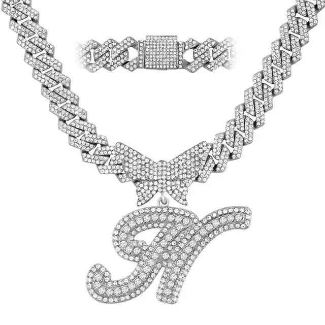 Exquisite Crystal Butterfly & Letter Necklace