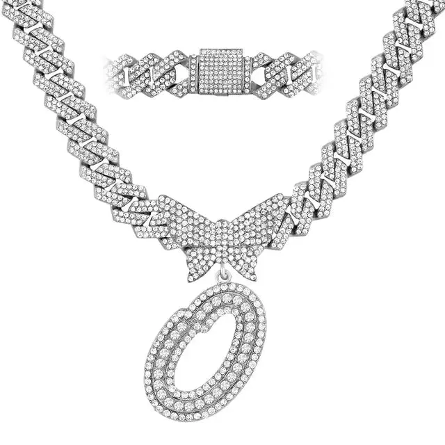 Exquisite Crystal Butterfly & Letter Necklace