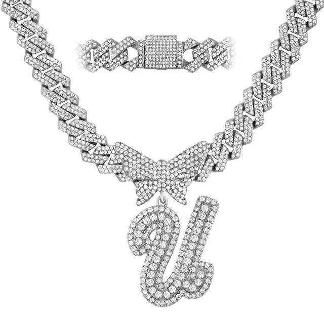 Exquisite Crystal Butterfly & Letter Necklace