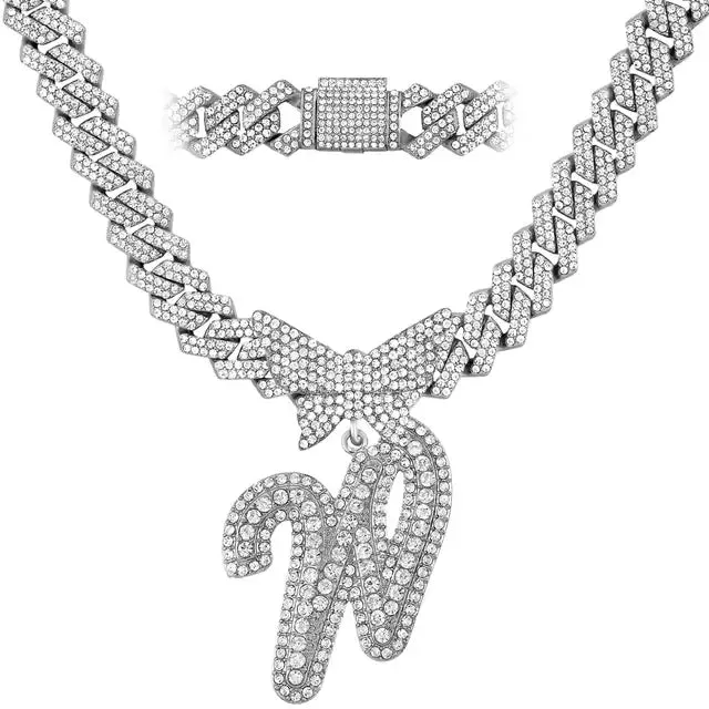 Exquisite Crystal Butterfly & Letter Necklace