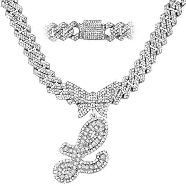 Exquisite Crystal Butterfly & Letter Necklace