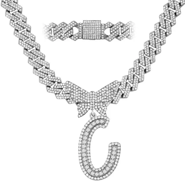 Exquisite Crystal Butterfly & Letter Necklace