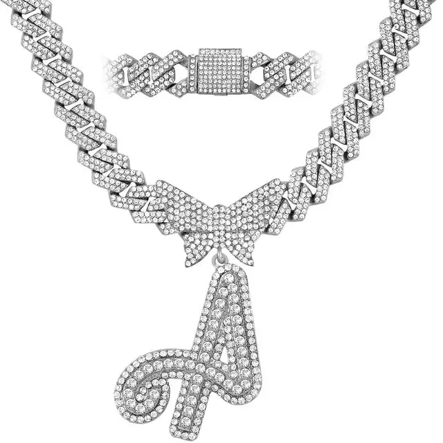 Exquisite Crystal Butterfly & Letter Necklace