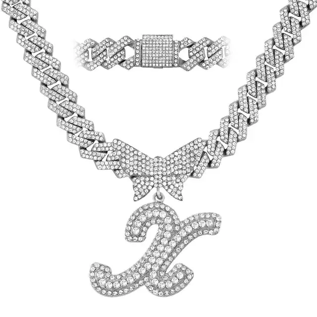 Exquisite Crystal Butterfly & Letter Necklace