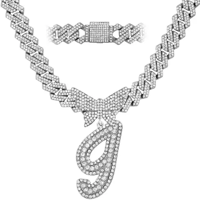 Exquisite Crystal Butterfly & Letter Necklace