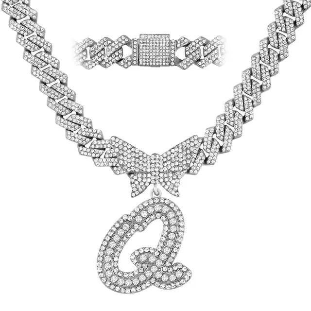 Exquisite Crystal Butterfly & Letter Necklace
