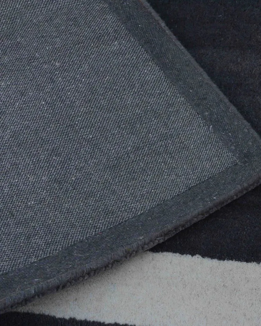 Exquisite Grey Solid Hand Tufted Wool Carpet