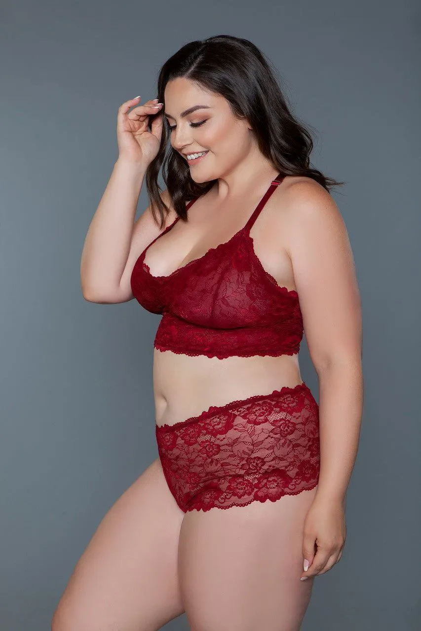 Exquisite Plus Size Cami Bralette Pantie Set