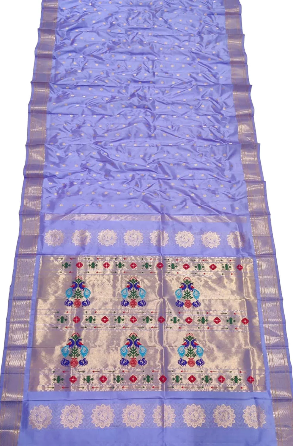 Exquisite Purple Paithani Handloom Silk Saree