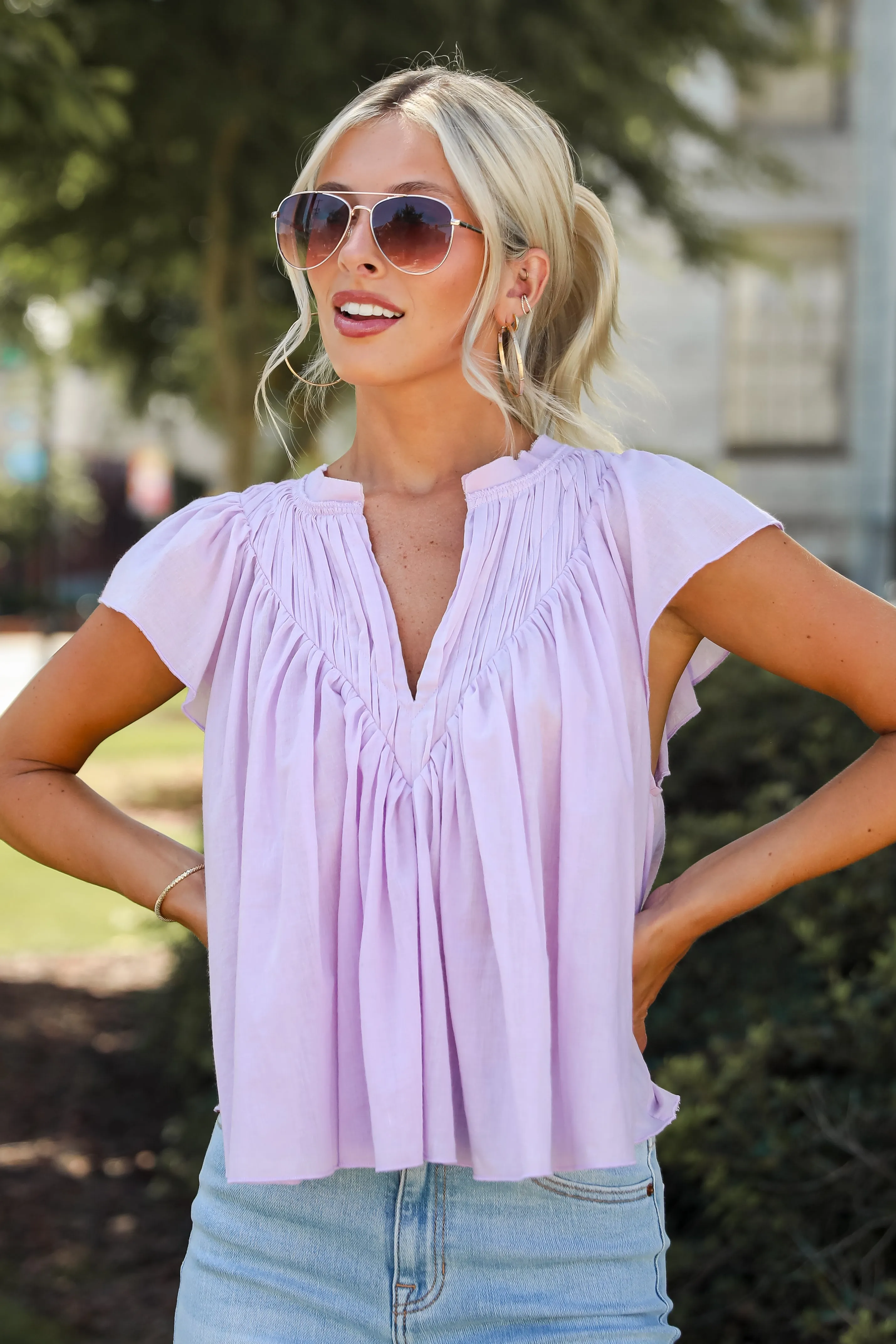 FINAL SALE - Exquisite Sweetness Lavender Blouse
