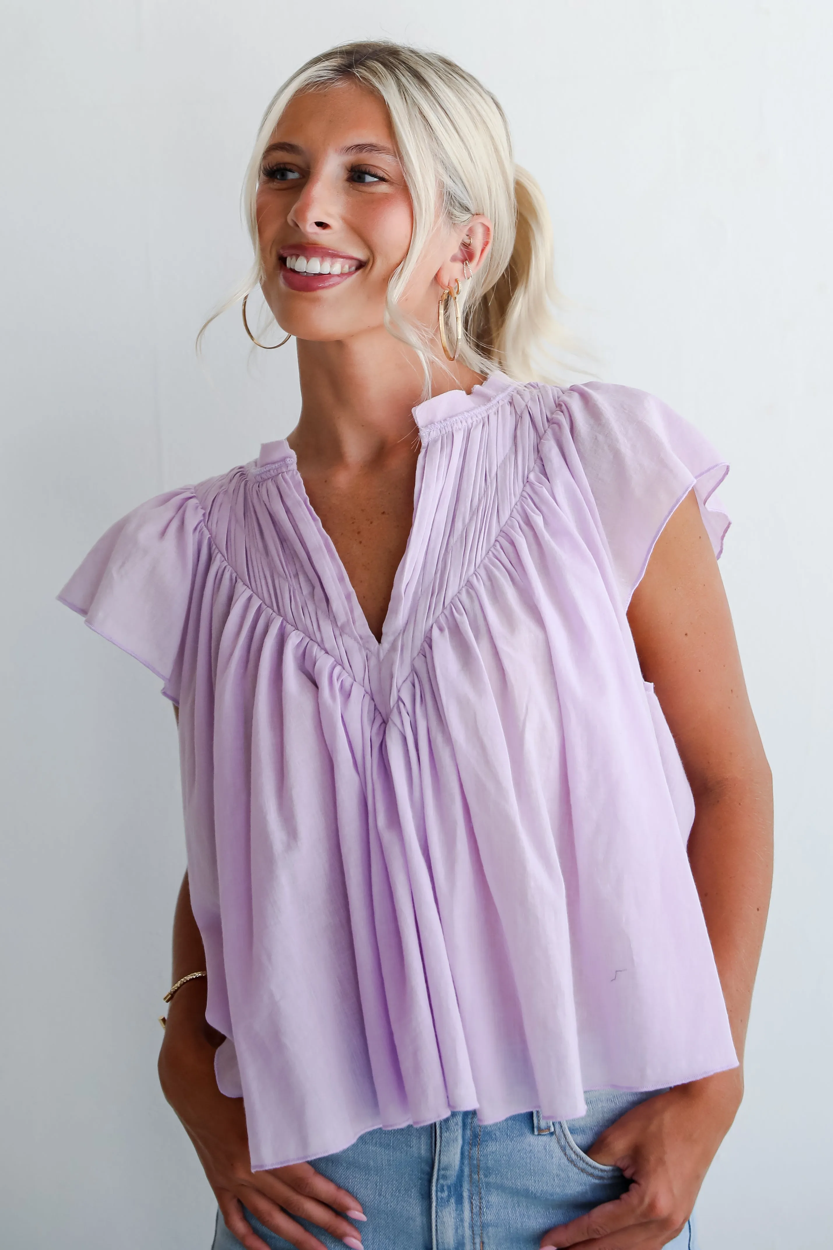 FINAL SALE - Exquisite Sweetness Lavender Blouse