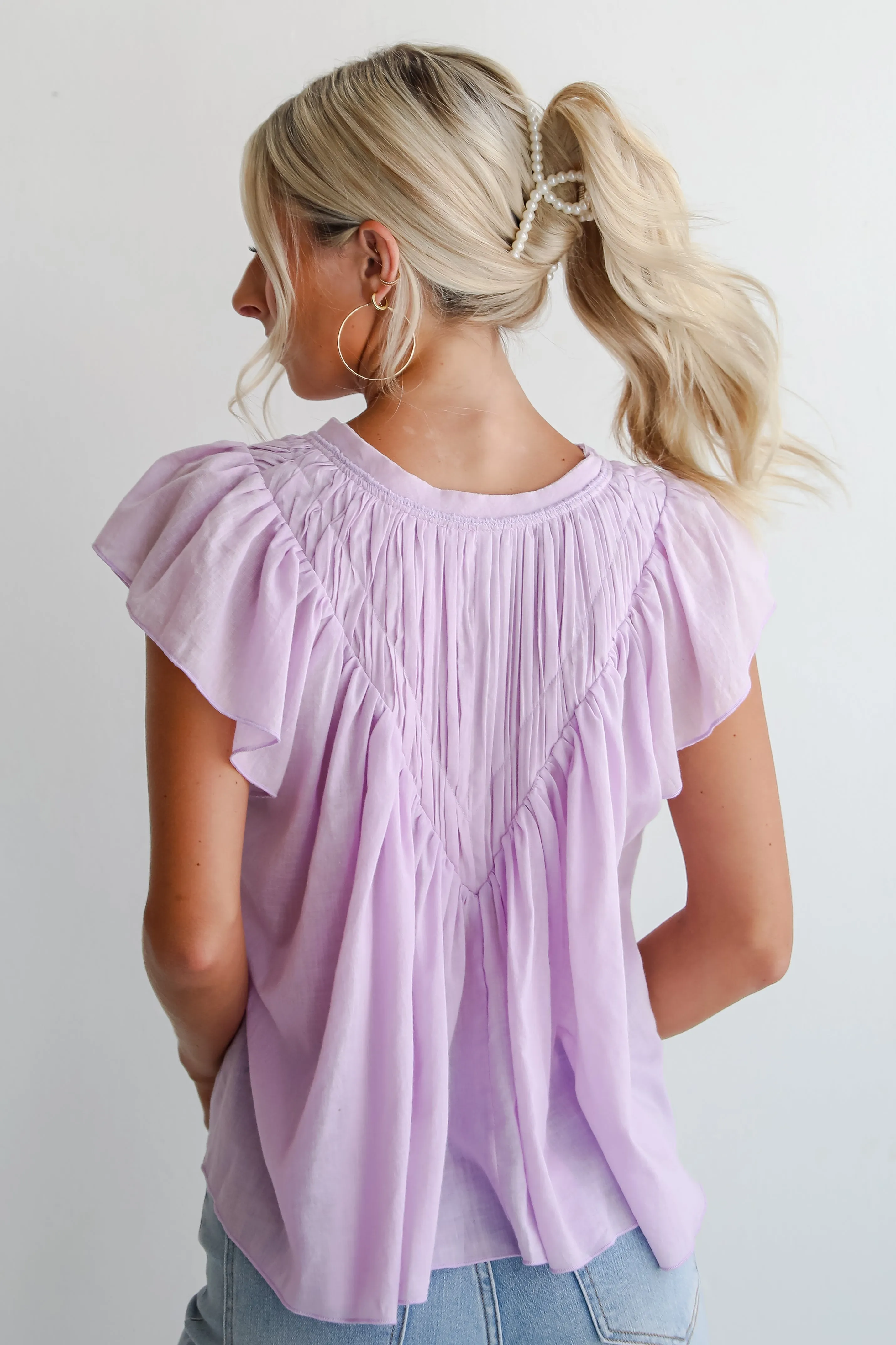 FINAL SALE - Exquisite Sweetness Lavender Blouse
