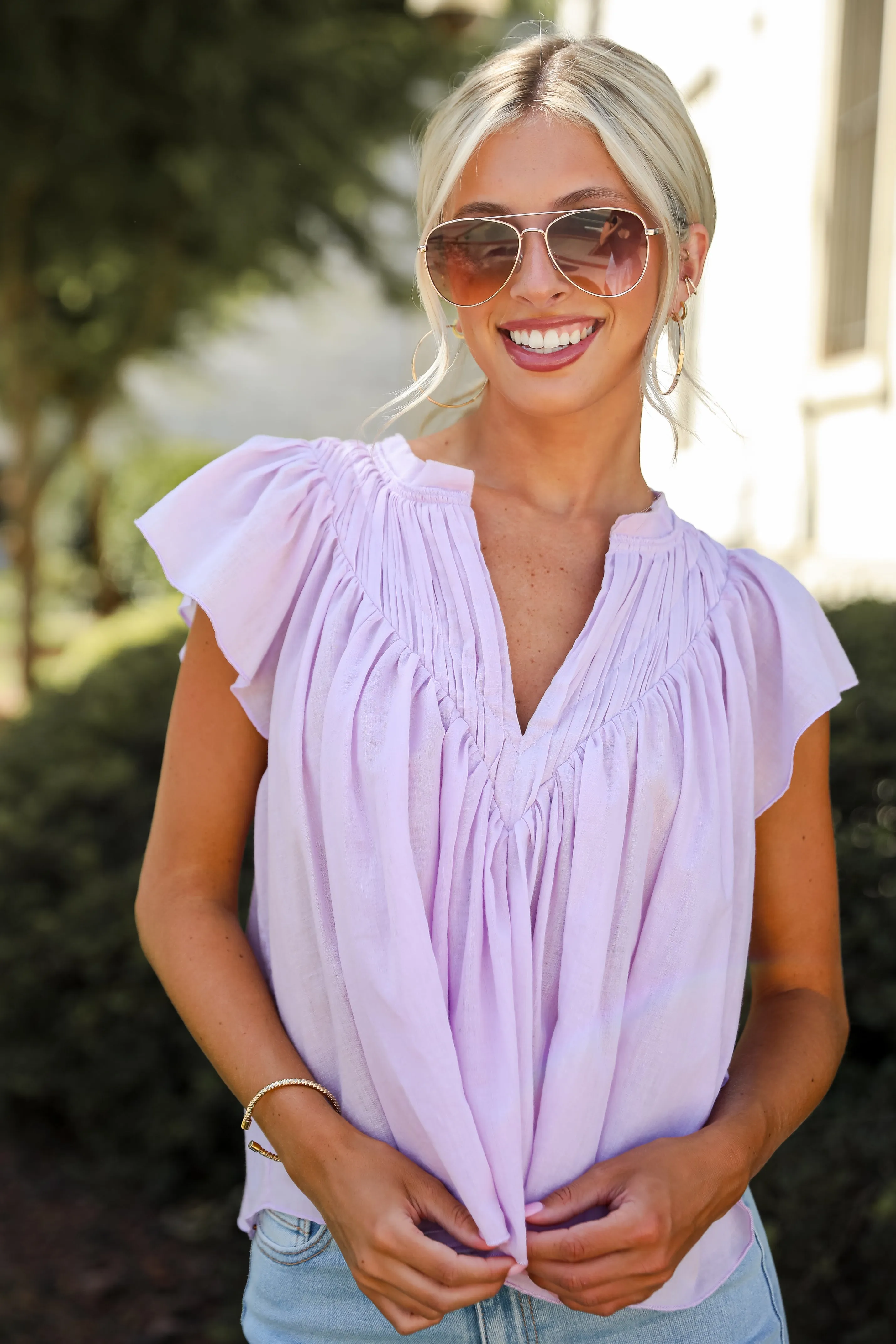 FINAL SALE - Exquisite Sweetness Lavender Blouse