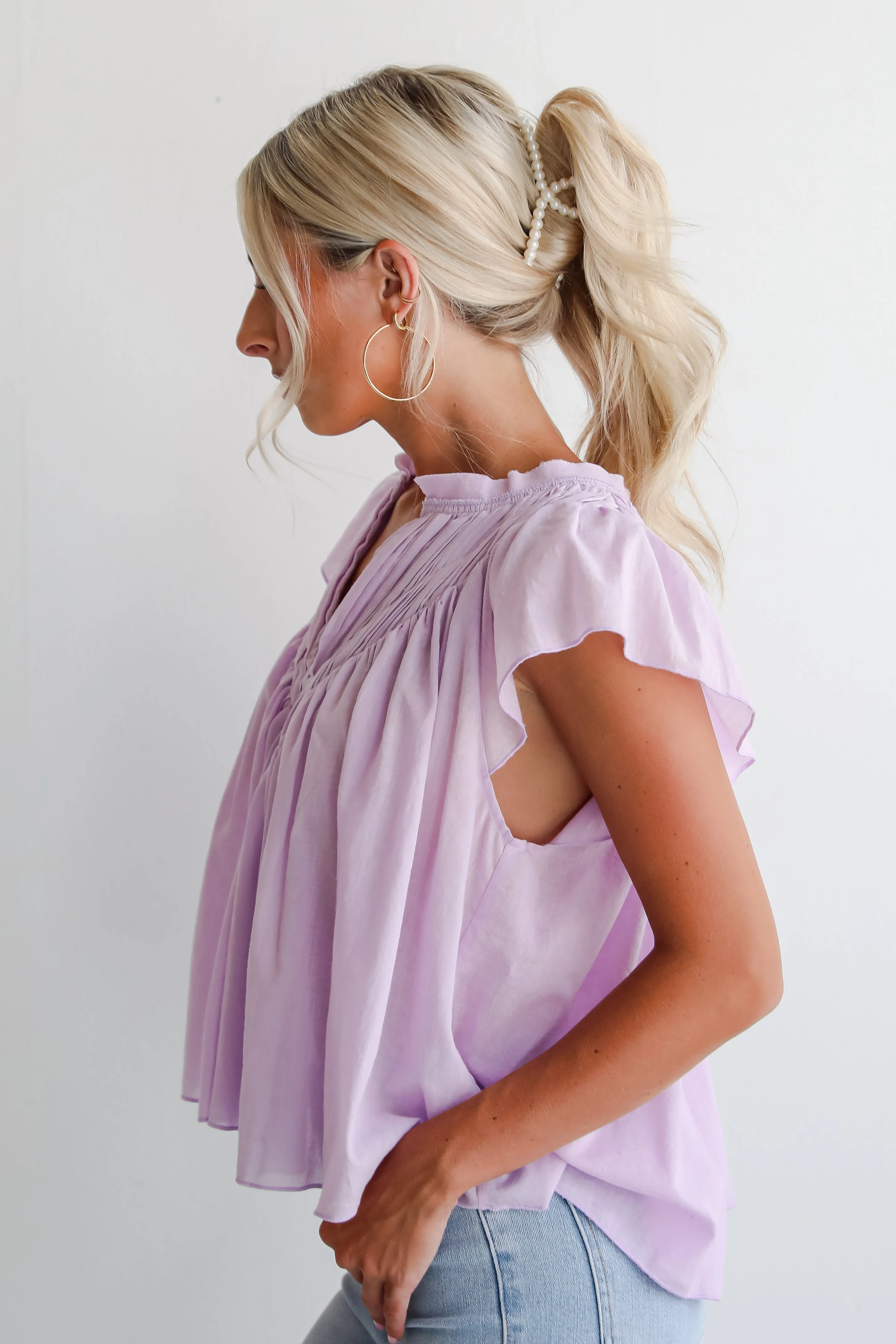 FINAL SALE - Exquisite Sweetness Lavender Blouse