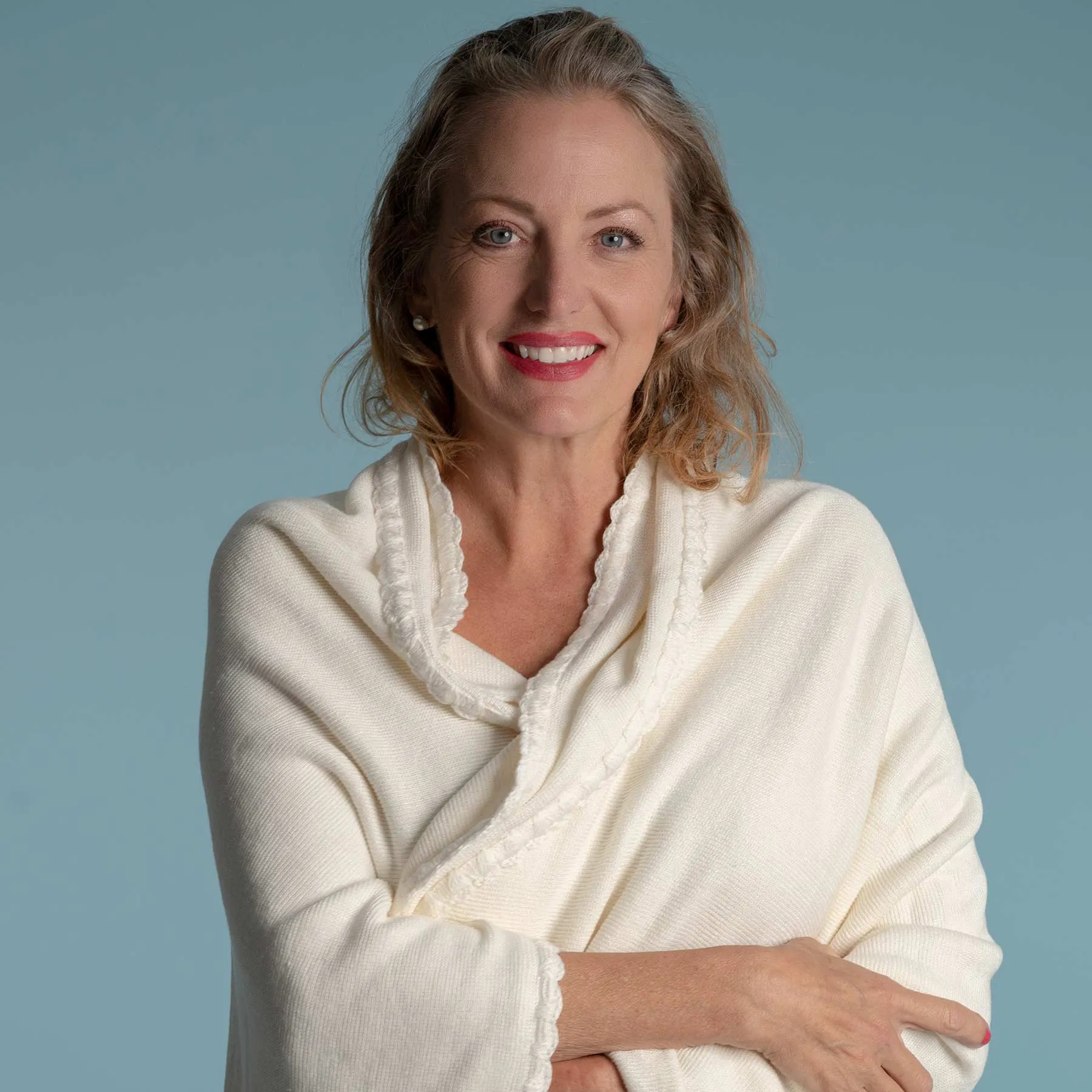 FLAXVILLE 100% Organic Flax Linen Ribbed Knit Blanket