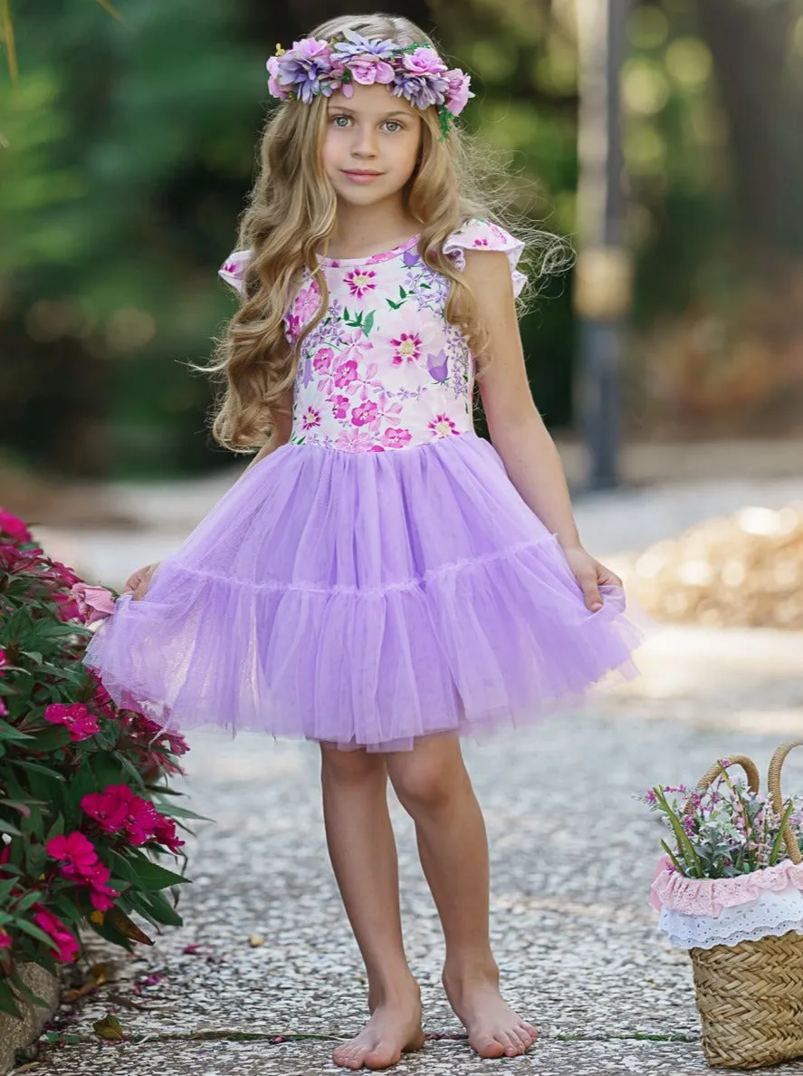 Girls Beautiful Blossoms Tutu Dress