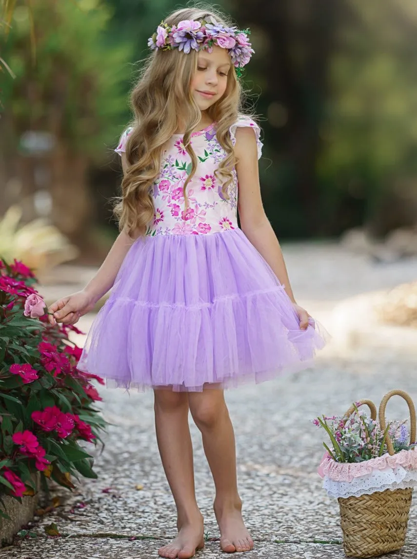 Girls Beautiful Blossoms Tutu Dress