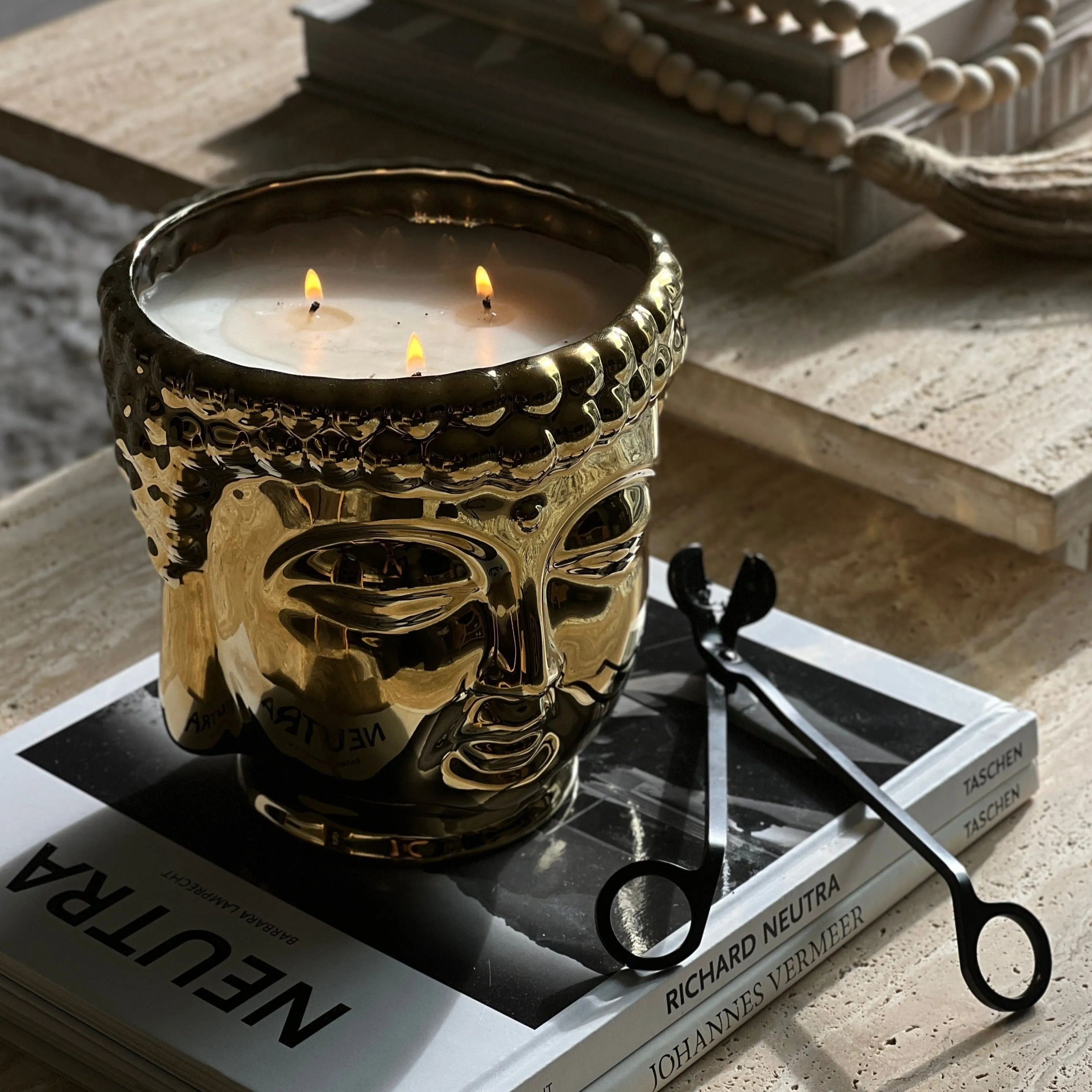 Gold Buddha Candle