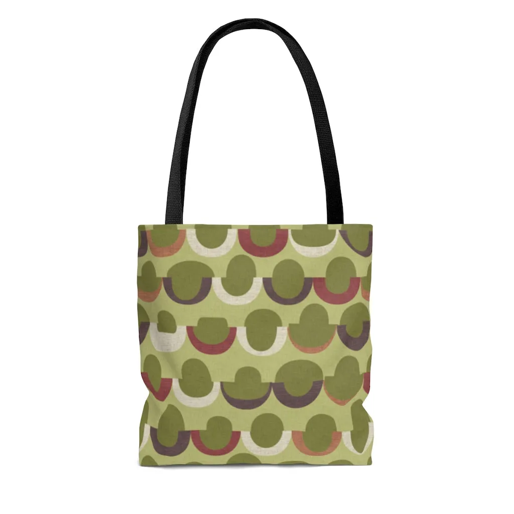 Half Moons Tote Bag in Green