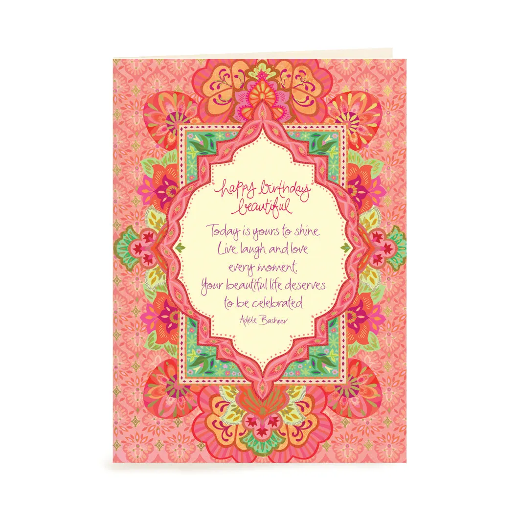 Happy Birthday Beautiful Greeting Card