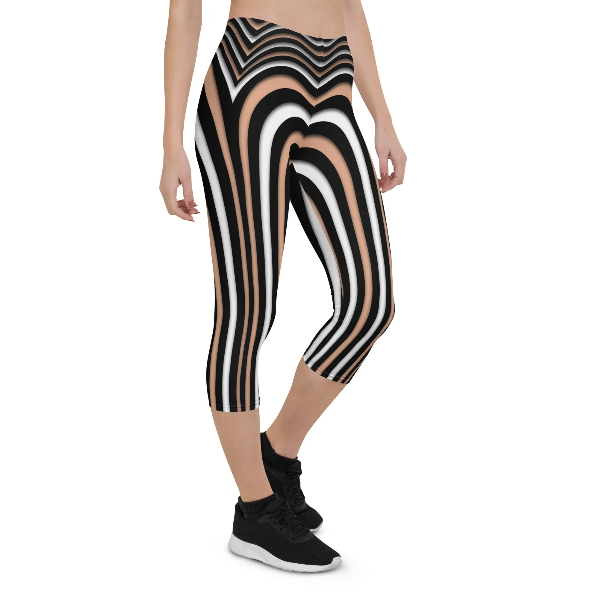 Heart Shaped Illusion Capris